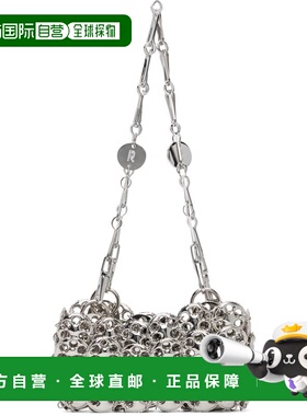 1h可退 香港直邮潮奢 Rabanne 女士 银色 1969 单肩包 26PSS0127M