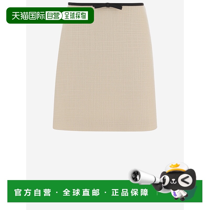 香港直邮VALENTINO 女士半身裙 7B0RAEB090YDNG AW2025 白色