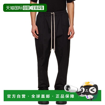 香港直邮rick owens 瑞克 欧文斯 男士 黑色 Temple Drawstring L