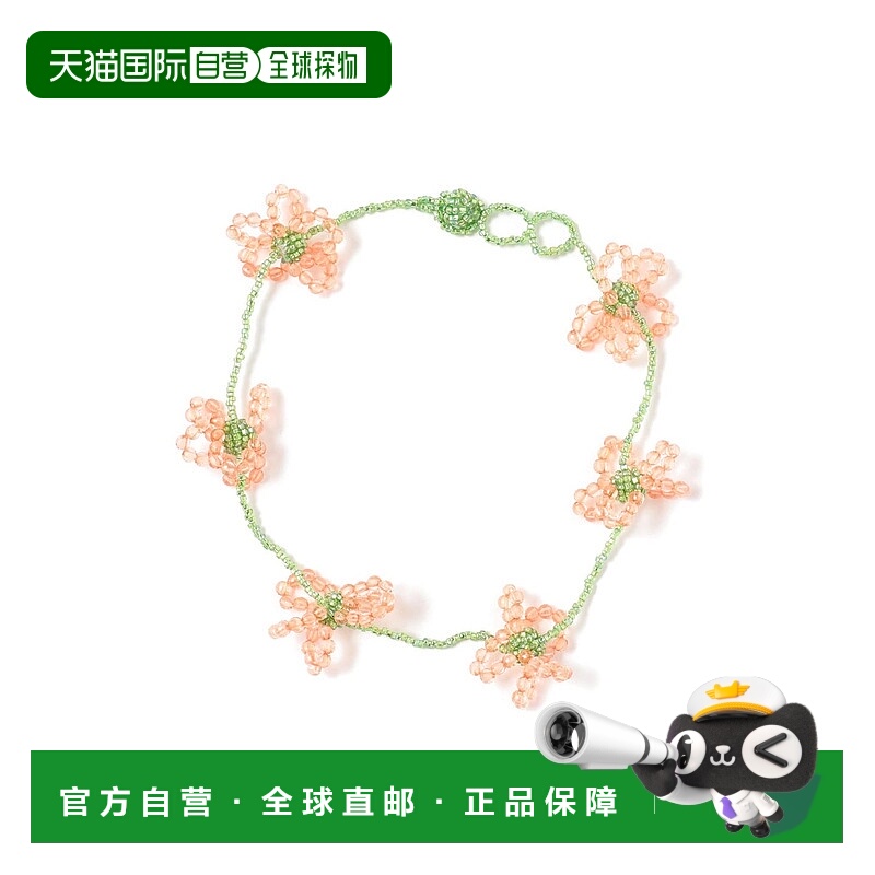 1h可退 日本直邮designsix 女士大花珠子项链 可爱时尚配饰 三段