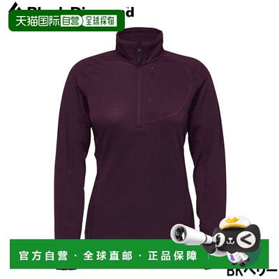 日本直邮Black Diamond 女士 Coefficient LT 1/4 Zip 徒步/徒步