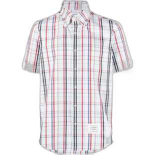 香港直邮THOM BROWNE 男士衬衫 MWS239AF0273996 CO 白色 条纹短