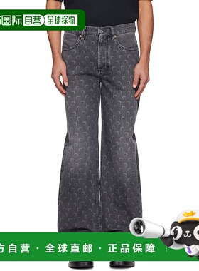 香港直邮Marine Serre 男士 灰色 Moon Laser Baggy 牛仔裤 MPA07