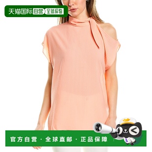 Lela Rose 透明格纹早秋新款 自营 桃色 上衣 美国奥莱直 Pearl