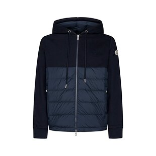 男士 潮奢 盟可睐 J10918G0001389 Moncler 徽标刺绣衬垫连帽衫