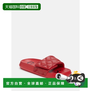 美国奥莱直发凉鞋 自营 红色 绗缝泳池拖鞋 guessPearlin