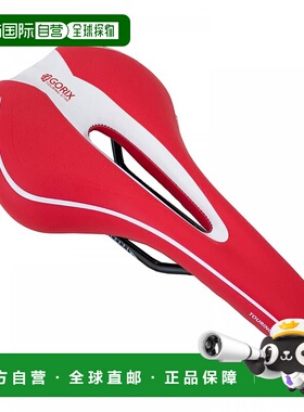 日本直邮GORIX 自行车低反弹鞍座红色×白色 加厚软款坐垫棕色