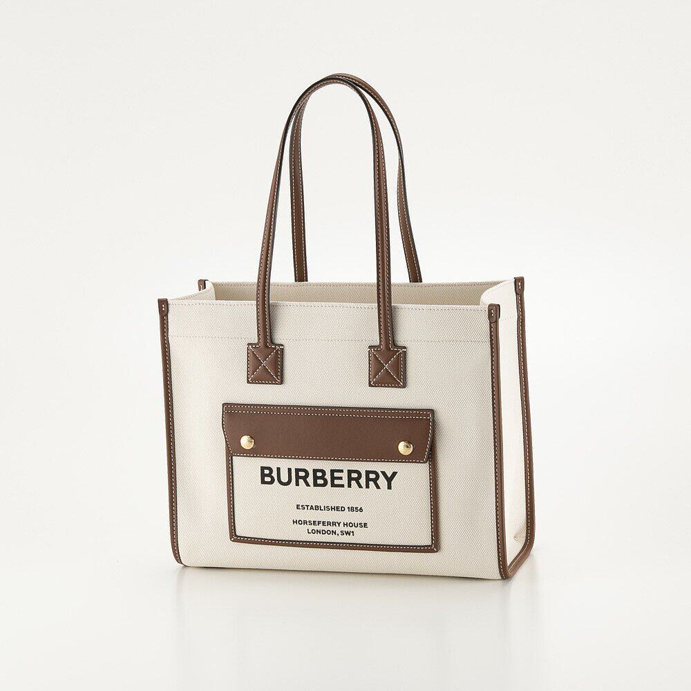 日本直邮Burberry 手提包 双色帆布 SM Freya 手提包 8044138