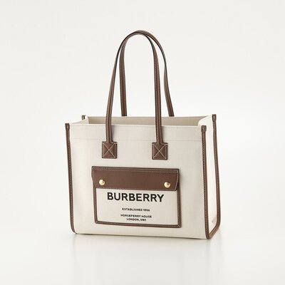 日本直邮Burberry 手提包 双色帆布 SM Freya 手提包 8044138