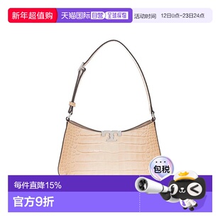 香港直邮TORY BURCH Eleanor 品牌徽标肩带可调节 鳄鱼压纹皮革