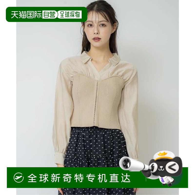 1h可退 日本直邮Noela 衬衫拼接背心连衣裙