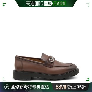 菲拉格慕 香港直邮潮奢 Ferragamo 男士 Salvatore 棕色皮质乐福