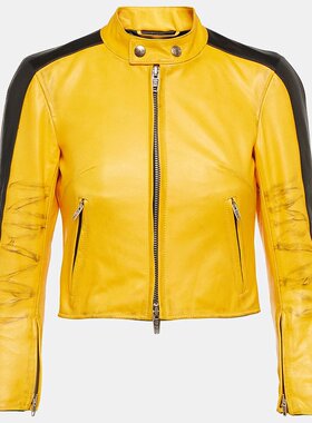 Balenciaga 巴黎世家 女士 短款皮革夹克 000895