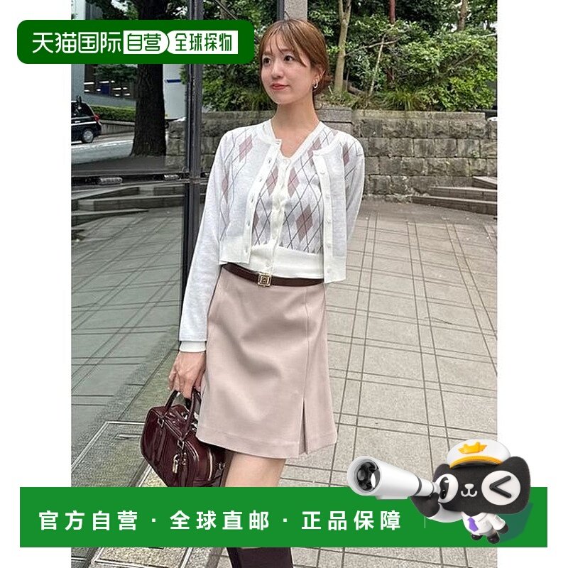 日本直邮SNIDEL 腰带装饰迷你箱型短裙 SN1728EW045339