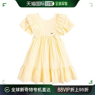 香港直邮潮奢 荷叶边棉混纺连衣裙童装 女童 Patachou 004431