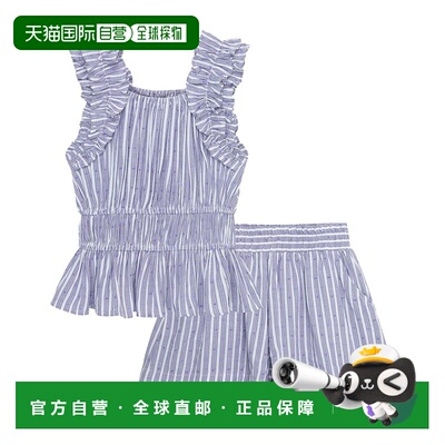自营Habitual Ruffle Smocked Short Set - purple 美国奥莱直发