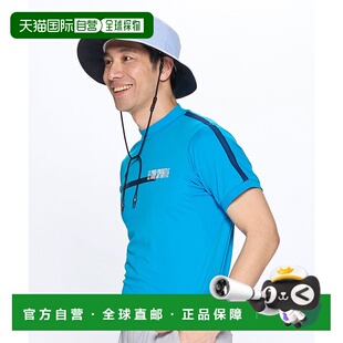 日本直邮 接触冷感半袖衬衫 部分采用网眼设计的立领款式高尔夫