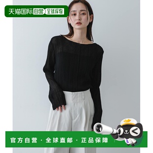 1h可退 日本直邮SENSE OF PLACE 女装 斯拉布褶皱透视上衣 AA2613