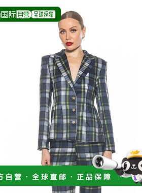 自营 alexia admorGwen Blazer-蓝色格子 美国奥莱直发外套
