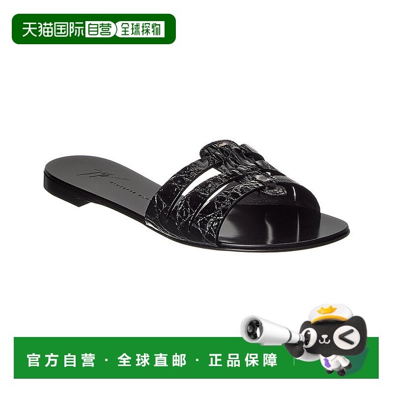 自营Giuseppe Zanotti Anuvorock Croc-Embossed Leather Sandal