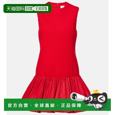 1h可退 香港直邮Patou 女士 花呢罗缎迷你连衣裙 red红色 舒适时