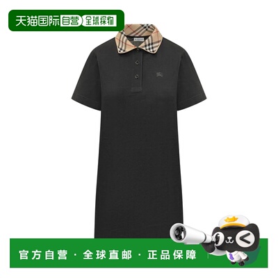 香港直邮BURBERRY 女士连衣裙 8122091A1189 SS2026 黑色 Check-p