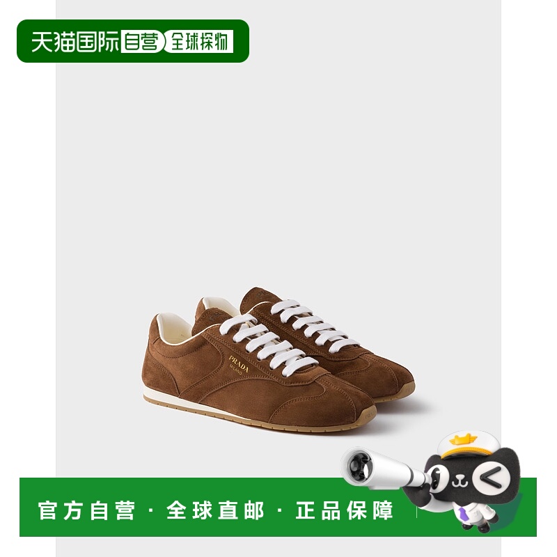 欧洲直邮PRADA (2025) 绒面小牛皮运动鞋普拉达