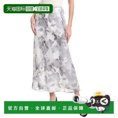 自营1.STATE Drawstring Column Midi Skirt - grey 美国奥莱直发