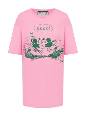 GUCCI 女士衬衫 539081XJB70JB70 SS2021 粉红色 印花图案T恤