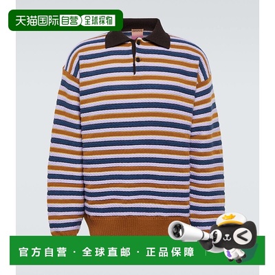 香港直邮Zegna 杰尼亚 男士 x Elder Statesman 羊绒羊毛Polo毛衣