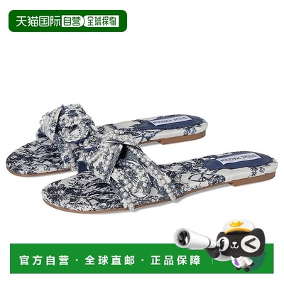 自营Steve Madden Misha Sandals Women's Blue Multi Beaded Sli