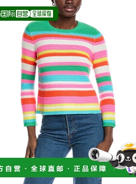 自营autumn cashmere秋季羊绒针织混纺羊绒毛衣-白色 美国奥莱直