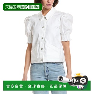 自营cinq a septCinq à Sept Roselyn Denim Top - white 美国奥