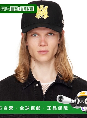 1h可退 香港直邮AMIRI 男士 黑色 MA Outline Canvas 棒球帽 AMHA