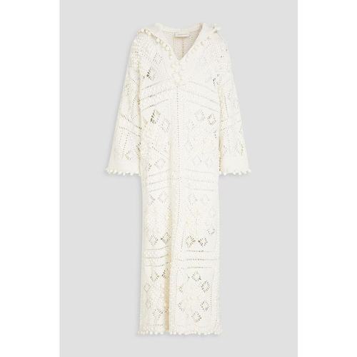 美国直邮ZIMMERMANN 钩针编织棉质连帽卡夫坦 女士连衣裙