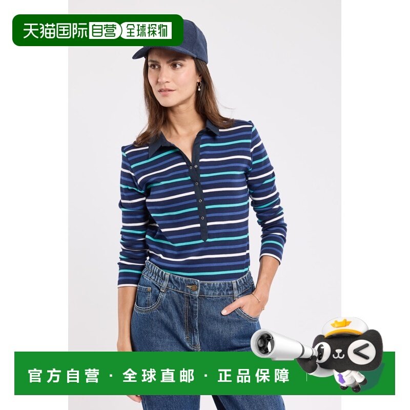 自营欧洲直邮Armor Lux 女士棉条纹长袖Polo衫,女装/女士精品,POLO衫,淘宝优惠券,粉丝福利购,淘宝优惠卷