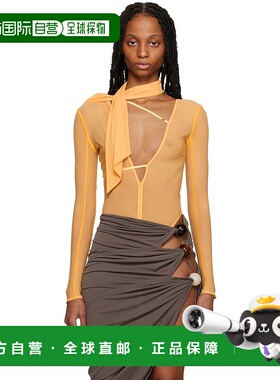 1h可退 香港直邮潮奢 Jacquemus 女士 橙色 Le Raphia 系列 Le Bo