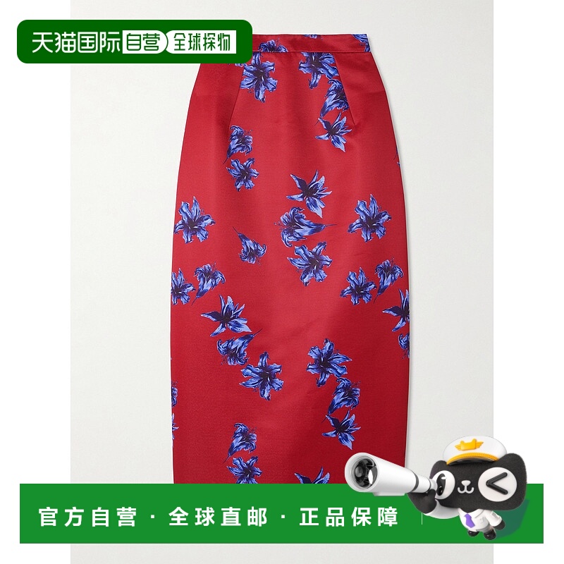 1h可退 香港直邮EMILIA WICKSTEAD 女士 Lorelei 印花罗缎中长半