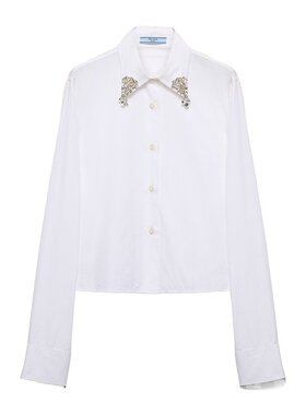 PRADA 女士衬衫 P472HR155WSOOOF0009 AW2024 白色