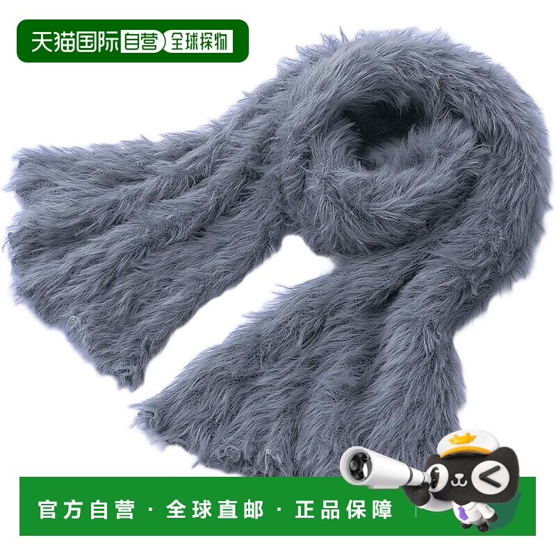 【日本直邮】Cogit  6WAY多功能毛绒围巾帽子披肩 木炭灰