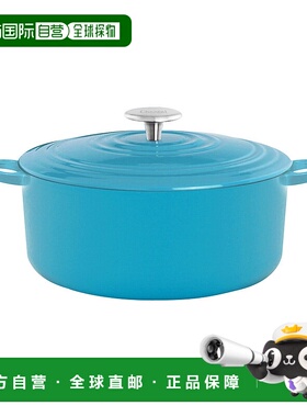 自营 Chantal 5.6 夸脱圆形铸铁荷兰烤箱 - 海蓝色 美国奥莱直发