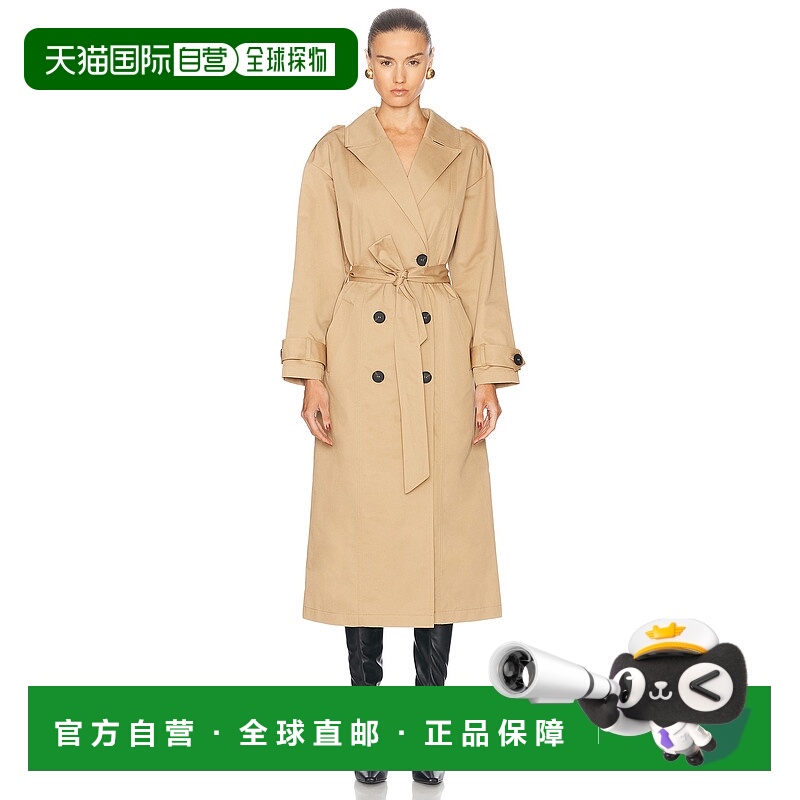 1h可退 香港直邮潮奢 Ila 女士 深红花风衣 IWPF24WTC01 beige米