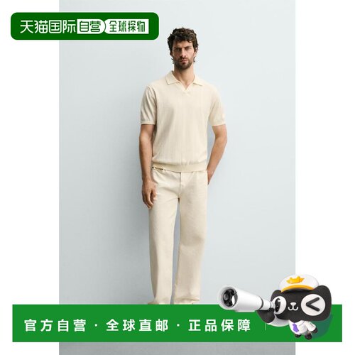 日本直邮Regular Fit Rib Knit Polo Shirt 男士Polo衫