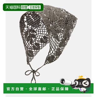 香港直邮magda brown棕色 butrym 钩编棉围巾 舒适时 女士 1h可退