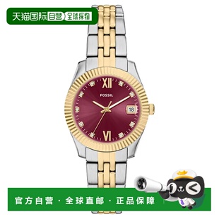 自营Fossil Women's Scarlette Red Dial Watch - red 美国奥莱直