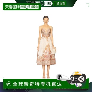 垂褶中长连衣裙 香港直邮潮奢 Illustration ZIMMERMANN 057 女士