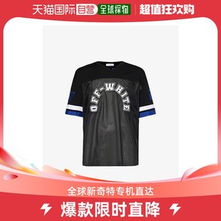 Off White 男士 梭织T恤 香港直邮潮奢 Football Logo嵌花宽松款