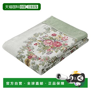 日本直邮西川 今治 毛巾毯 单人棉 带被横头 绿色RR07800000G