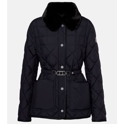 潮奢 Moncler 盟可睐 女士 Cygne 人造毛皮边羽绒夹克
