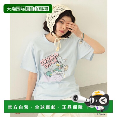 1h可退 日本直邮迪士尼 DONALD DUCK 厨房主题印花短袖T恤 103252
